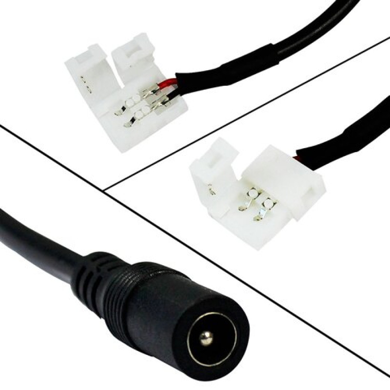 Конектор для свiтлодiодних стрiчок OEM №13 8мм затискач - mini Jack 