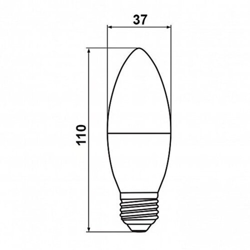 Свiтлодiодна лампа Biom BT-567 C37 7W E27 3000К матова