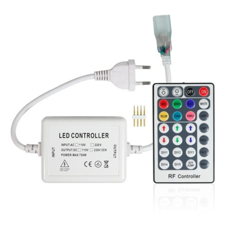 Контроллер RGB 220В OEM 800W-RF-28 кнопок