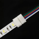 Конектор для світлодіодних стрічок OEM SC-22-SW-15-5 10mm RGBW 2joints wire (дріт-2 затискач)