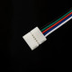 Конектор для світлодіодних стрічок OEM SC-22-SW-15-5 10mm RGBW 2joints wire (дріт-2 затискач)