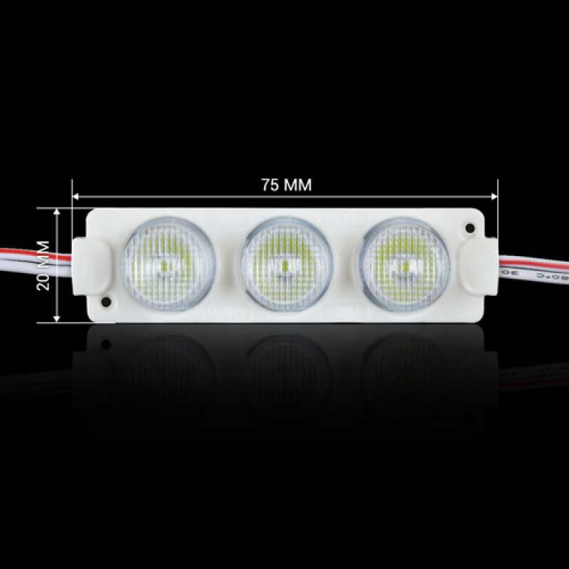 Светодиодный модуль BRT XG6 3030-3 led W 3W 12В 7000K линза 3 бочки